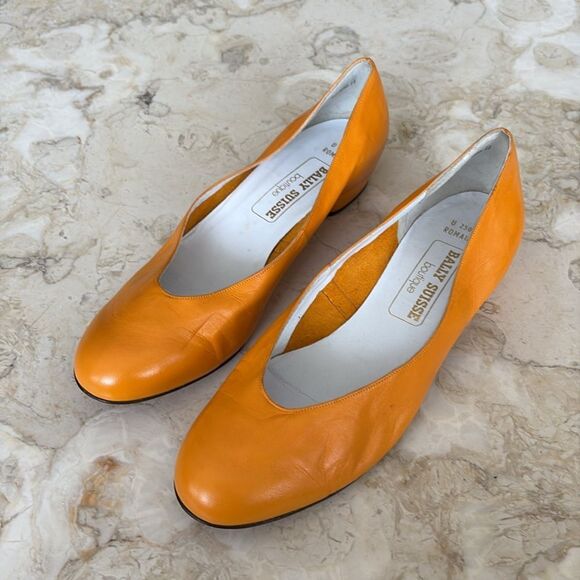 Bally Suisse Romain Nappa Leather Ballerina Flats 1970s Vintage - Picture 3 of 12